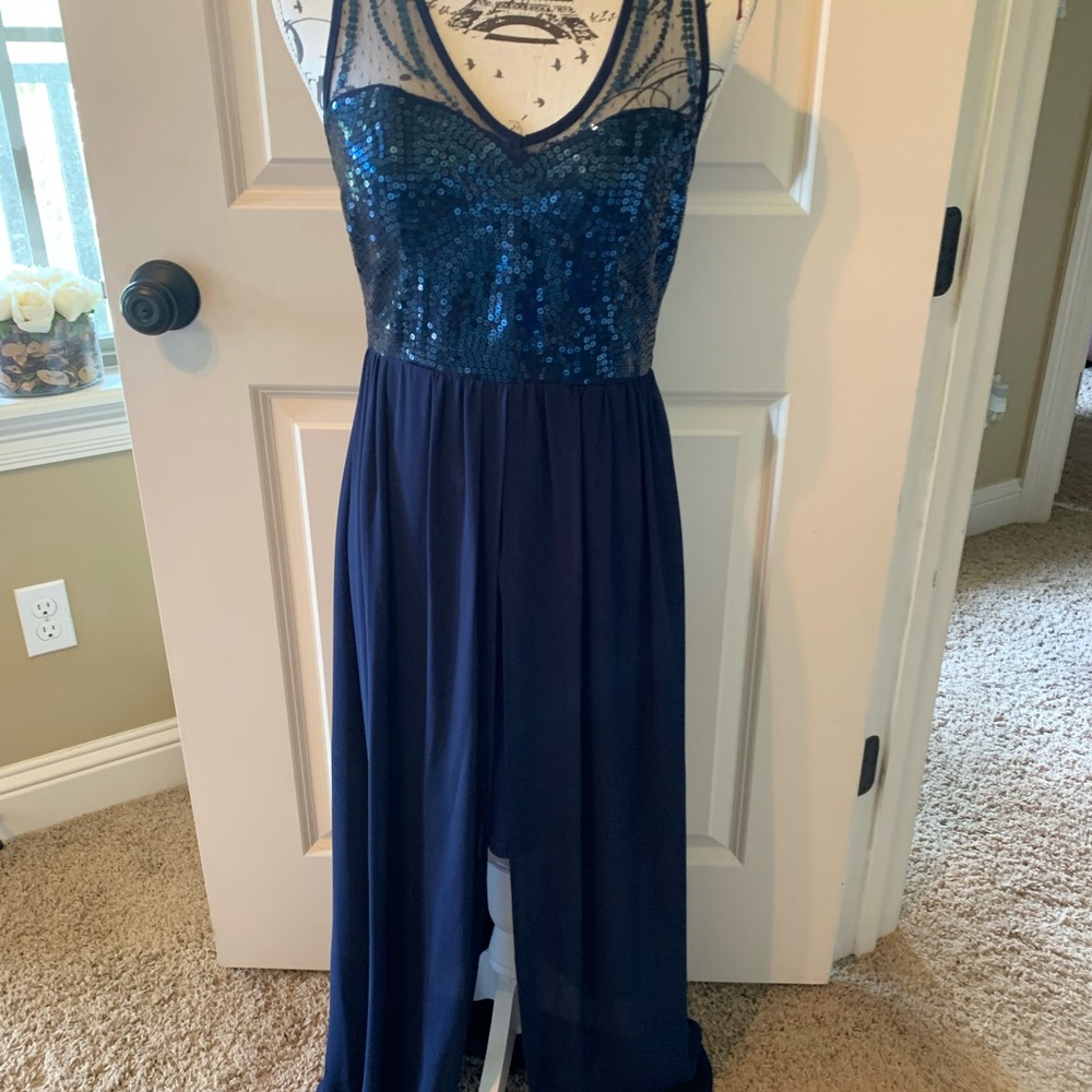Navy Blue Evening Dress